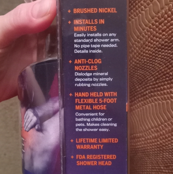 NEW Waterpik Showerhead Brushed Nickel Finish - Picture 4 of 4